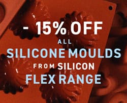 "Silikomart excellence at reduced prices!
15% OFF all silicone moulds from the Silicon Flex range"