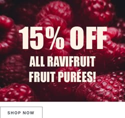 Give your Christmas desserts a fruity twist 15% OFF all Ravifruit fruit purées!*ATTR