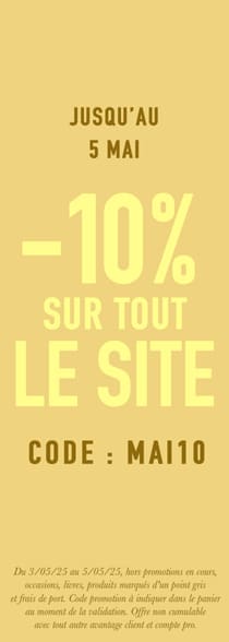 -10% sur tout le site avec le code mai10*ATTR