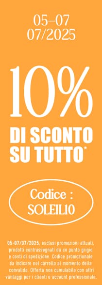 10% di sconto su tutto il sito con codice SOLEIL10*ATTR