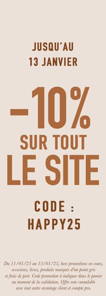 -10% sur tout le site avec le code happy25*ATTR