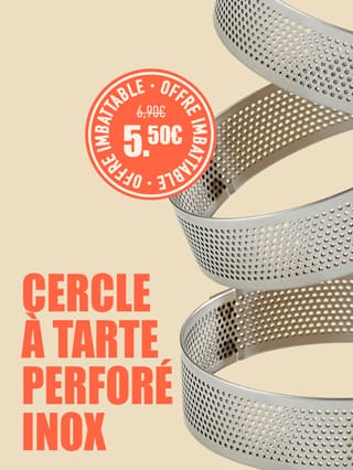 Cercle à tarte perforé inox*ATTR