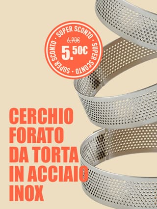 Cerchio forato da torta in acciaio inox*ATTR