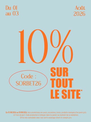 -10% sur tout le site avec le code SORBET26*ATTR