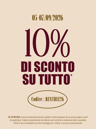 10% di sconto su tutto il sito con codice RENTREE26*ATTR