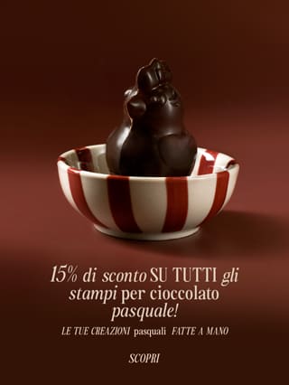 15% di sconto su tutti gli stampi per cioccolato pasquale!*ATTR