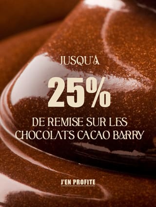 Jusqu'à 25% de remise sur les chocolats Cacao Barry*ATTR