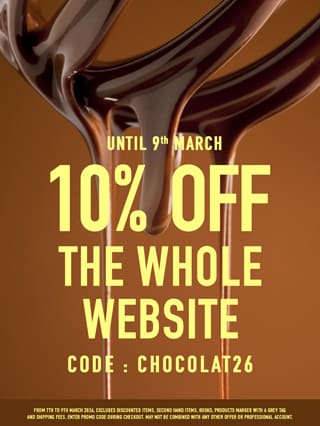 Save 10% this weekend with the code CHOCOLAT10*ATTR