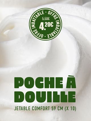 Poche à douille jetable Comfort 59 cm (x 10)*ATTR
