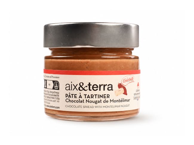 Crema al cioccolato con torrone di Montélimar - 160 g - Aix et Terra