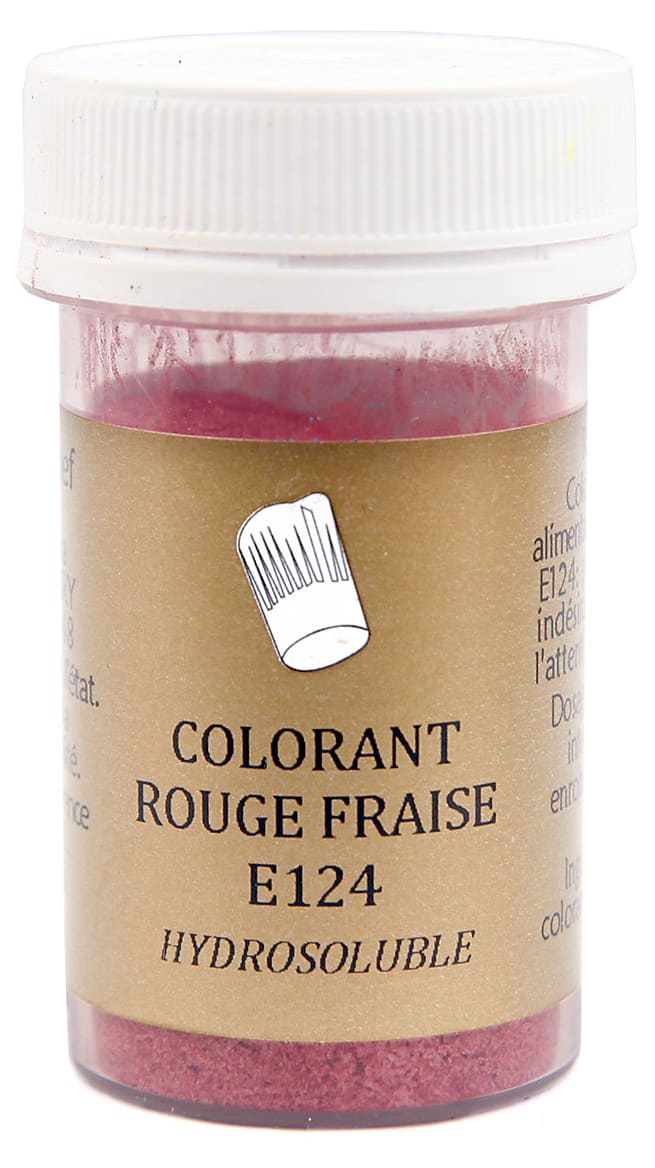 Colorante alimentare in polvere rosso fragola E124 - idrosolubile - 10 g -  Selectarôme - Meilleur du Chef