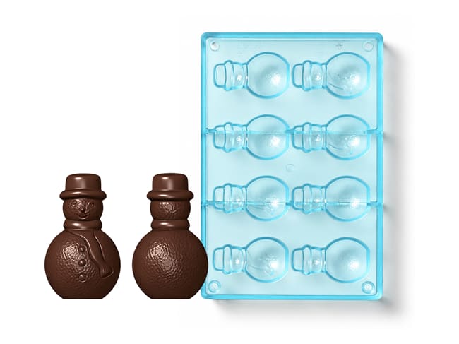 Stampo per cioccolatini - 4 pupazzi di neve