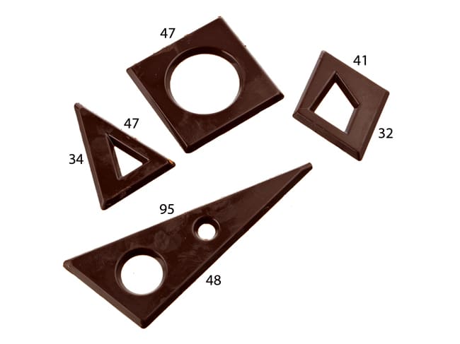 Stampo per cioccolato - 4 forme geometriche