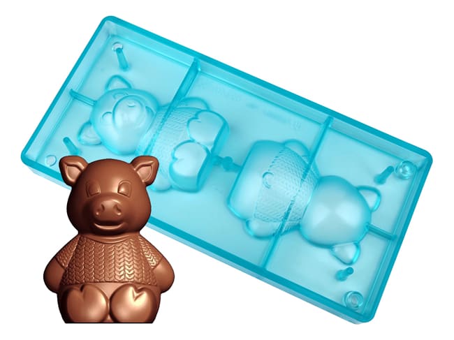 Stampo per cioccolato - Maiale con maglia