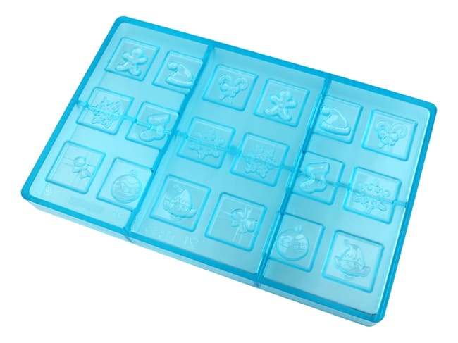 Stampo per cioccolato - 18 soggetti natalizi