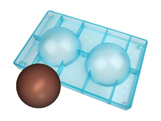 Stampo da cioccolato con semi-sfere