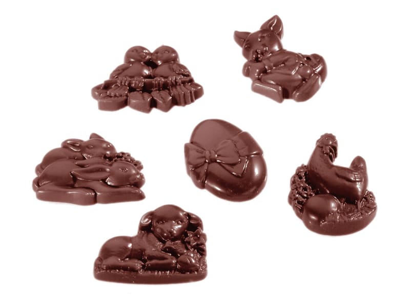Stampo per cioccolato in policarbonato a forma di ananas mm.43x26h14
