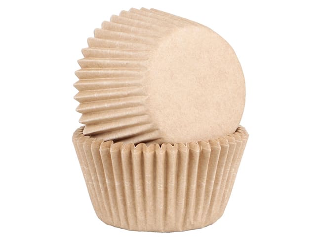 Pirottini per cupcake compostabili - Scatola di 45 - Naturale - Chevalier Diffusion