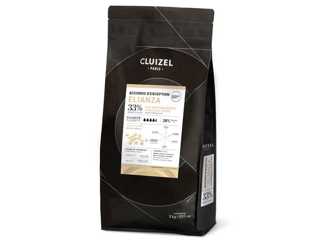 Cioccolato bianco Elianza 33% - 3 kg - Cluizel