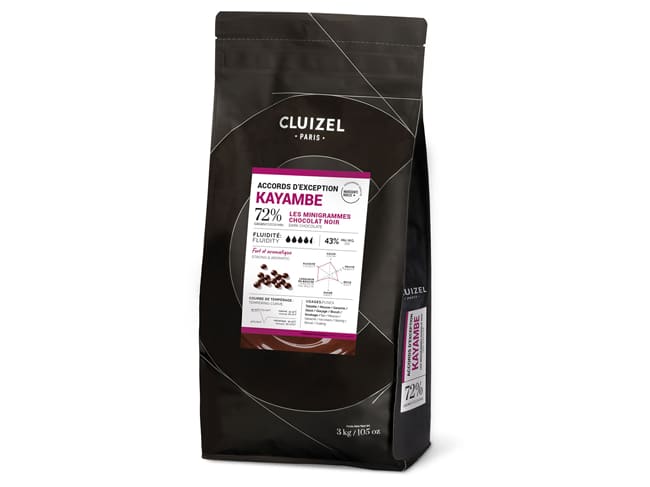 Cioccolato fondente Kayambe - 72% cacao - 3 kg - Cluizel