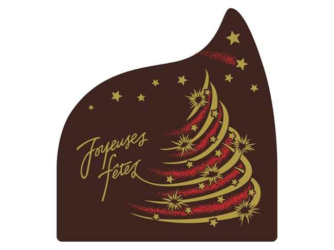 Stampo per estremità del tronchetto - Albero di Natale e stelle