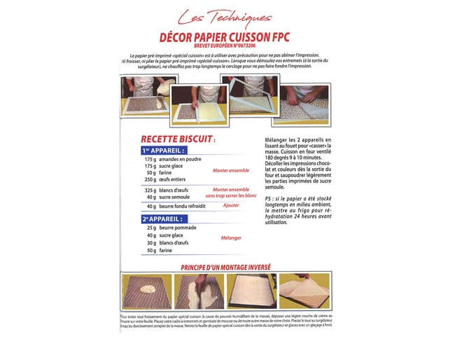 Trasferello per biscotto - fiamme - Set di 10 fogli - Décors et Créations