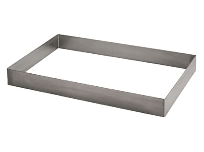 Quadrato da pasticceria inox - 36 x 26 x H 4,5 cm - De Buyer