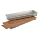 Stampo per crostata rettangolare perforato - base rimovibile - 35 x 10 cm - De Buyer