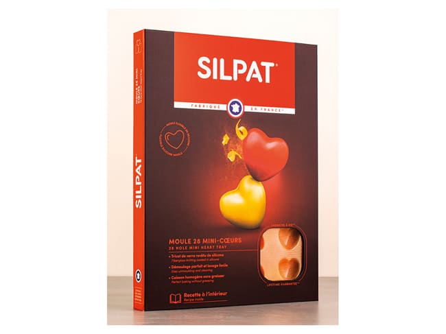 Stampo silicone Silpat mini cuores - 28 cuores - 40 x 30 cm - Demarle