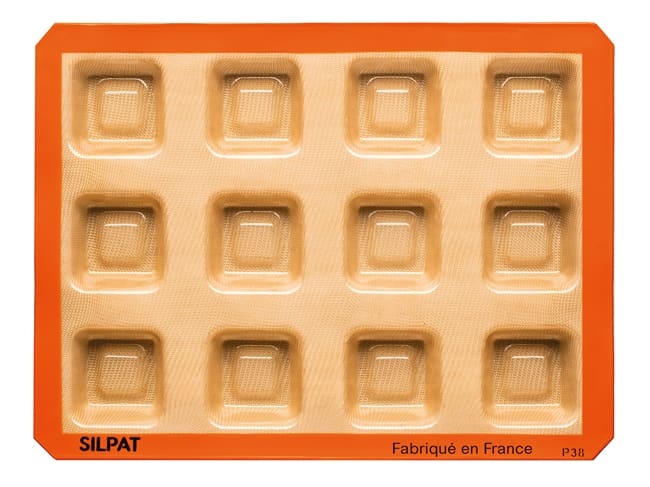 Stampo silicone Silpat savarino quadrate - 12 impronta - 40 x 30 cm - Demarle