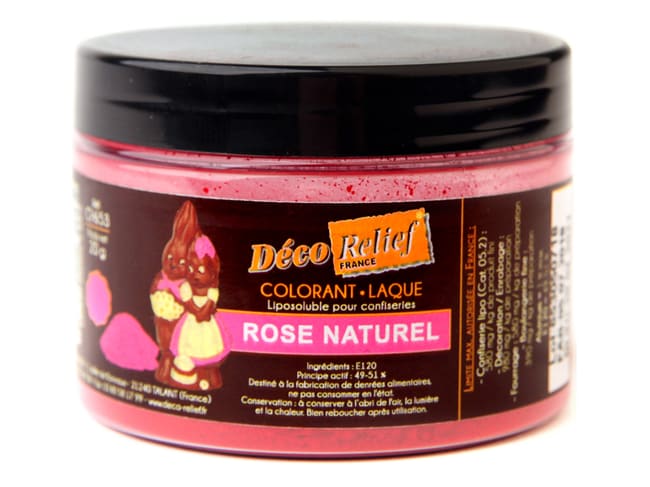 Colorante alimentare rosa naturale - liposolubile - 20 g - Déco Relief