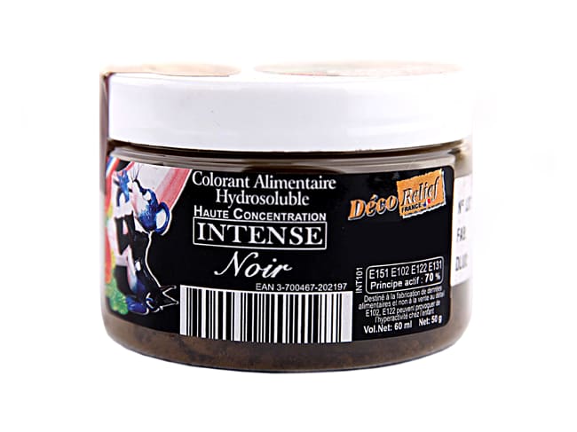 Colorante nero - idrosolubile - 50 g - Déco Relief
