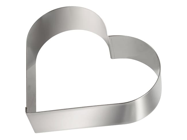 Cornice a cuore in acciaio inox - 24 cm x Alt 4,5 cm - Gobel