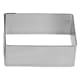 Rettangolo inox - 12 x 3 x alt 3 cm - Gobel