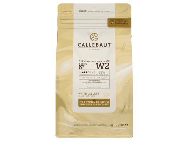 Cioccolato da coperura bianco in pastiglie sottili - 28% cacao - 1 kg - Callebaut