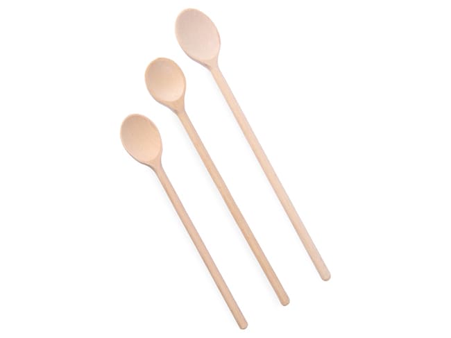 Set di 3 cucchiai in legno - 30 - 35 - 40 cm - Hendi