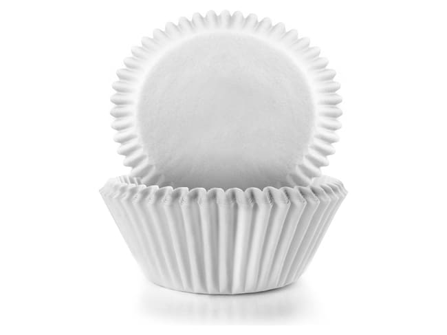 Pirottini per cupcake - Scatola di 100 - Bianco - Ibili