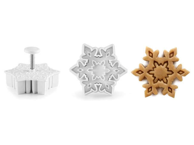 Stampi a espulsione (x 3) - Forma fiocco di neve - Ibili