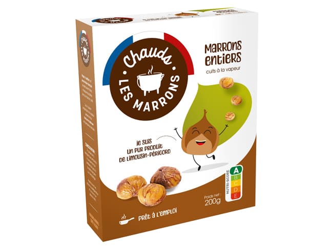 Castagne intere sotovuoto - Cotte al vapore - 200 g - Chauds les marrons