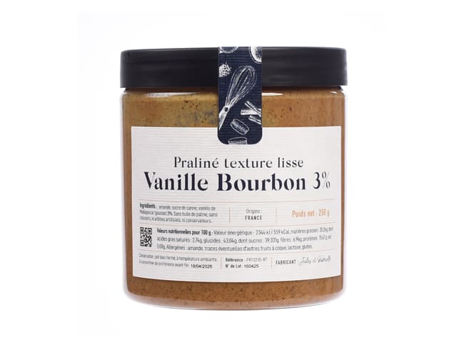 Pralina alla vaniglia Bourbon liscia 3% - 250 g - Meilleur du Chef
