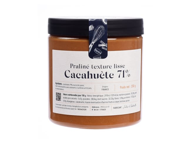 Pralina di arachidi liscia 71% - 250 g - Meilleur du Chef