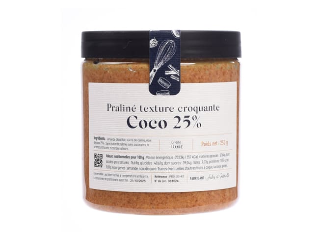 Pralina di cocco croccante 25% - 250 g - Meilleur du Chef
