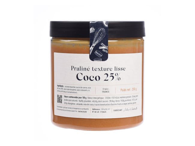 Pralina di cocco liscia 25% - 250 g - Meilleur du Chef