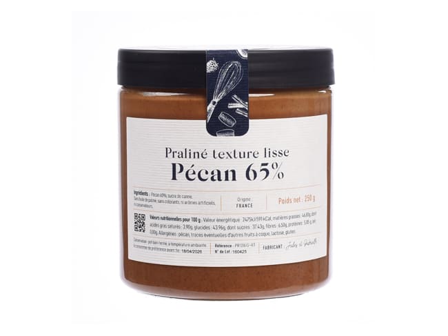 Pralina di noci pecan liscio 65% - 250 g - Meilleur du Chef