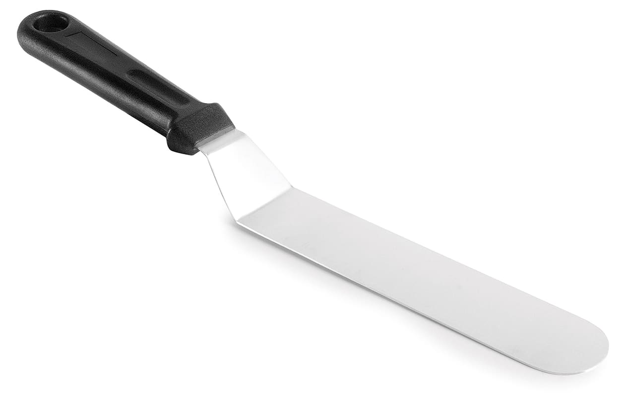 Maya 88042 – Spatola Acciaio Inossidabile, Rigida, Manico in Plastica, 40 mm, Rosso