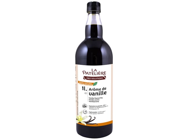 Aroma naturale di vaniglia Bourbon - idrosolubile - 1 litro - La Patelière