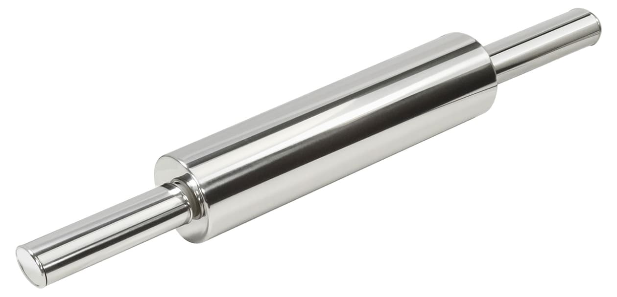 Lurch 70258 Mattarello In Acciaio Inox 18/10 - Lunghezza 40 Cm, Diametro 4 Cm - Professionale