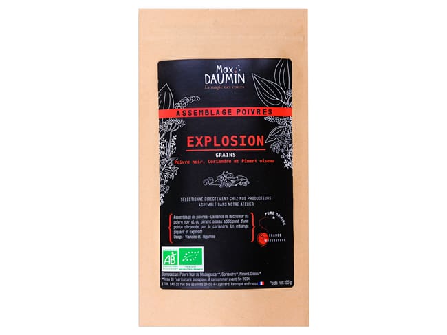 Miscela di pepe biologico - Explosion - 55 g - Max Daumin