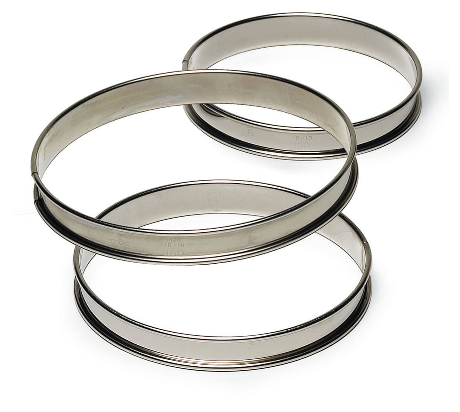 Set 6 Anelli Per Torta In Acciaio Inox Con Fori – Diametro 8 Cm, Altezza 2 Cm, Stampi Perforati Per Quiche, Dessert E Pasticceria, Resistenti Al Calore - copertina