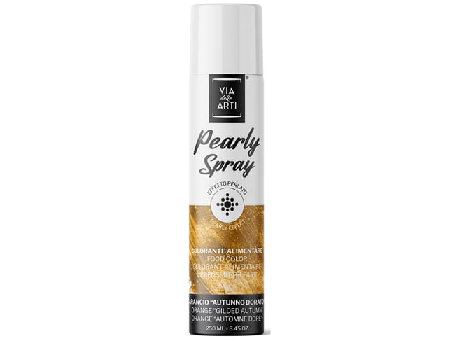 Colorante alimentare effetto metallico - 250 ml - Arancione - Velly Spray